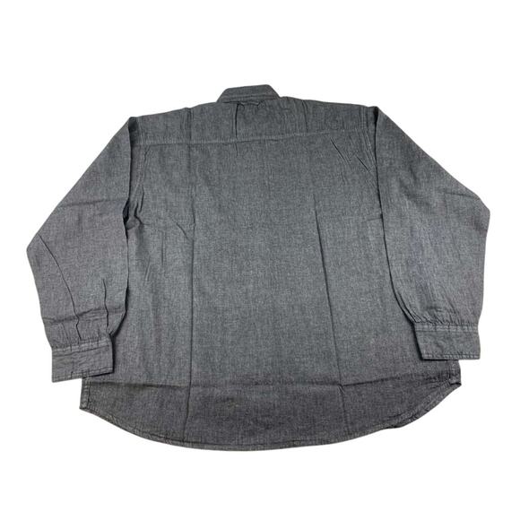 Sierra Pacific Button Down Shirt Men XL Black Sleeve Button Front Chest Pocket - Picture 2 of 9